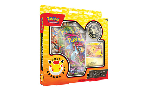 Pokémon Day 2026 Collection Box - Pikachu Promo + Moneta + 3 Bustine - ITA