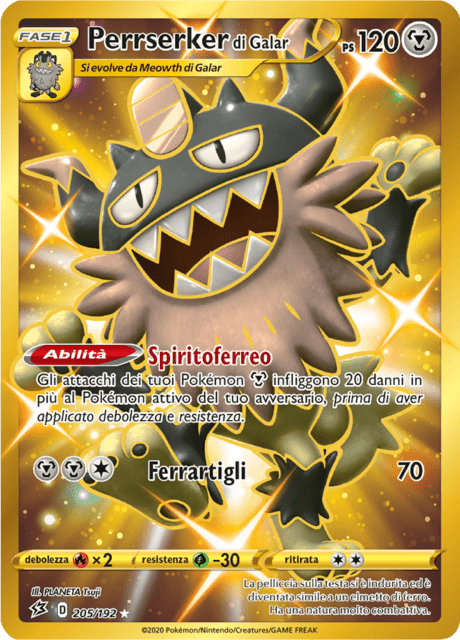 Perrserker di Galar 205/192 - Rebel Clash - Secret Rare ITA