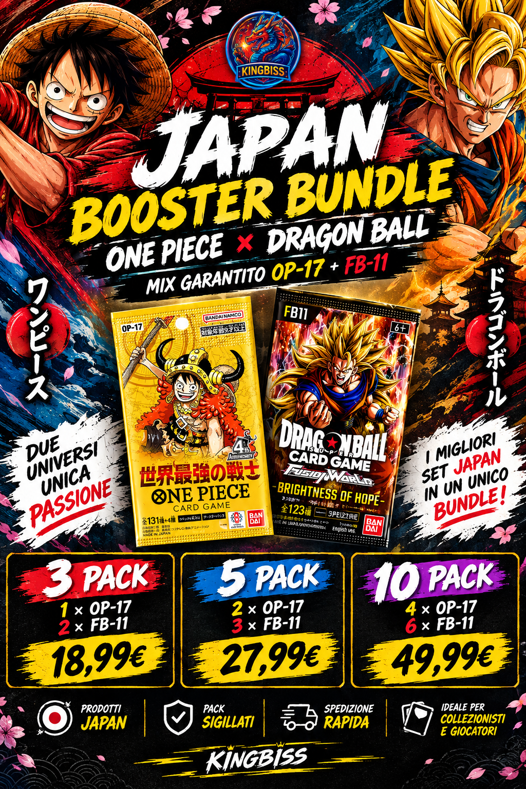 Bundle 5 Bustine 2 OP-17 + 3 FB-11