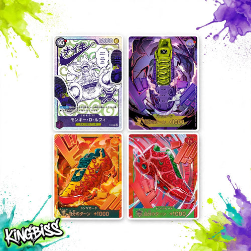ONE PIECE x NIKE Official Promo Card Set – P-099 Luffy + 3 DON