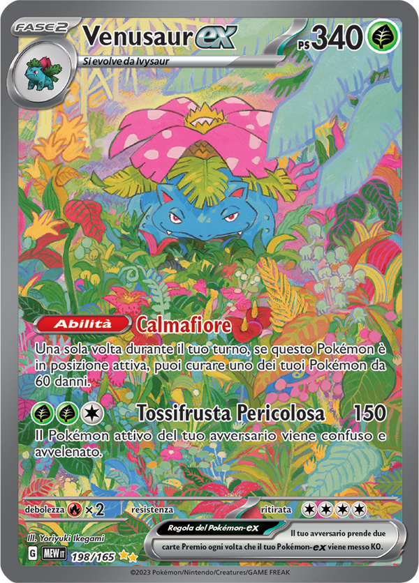 Venusaur ex 198/165 – Pokémon 151 – GRAAD 9.5 GEM MINT – ITA